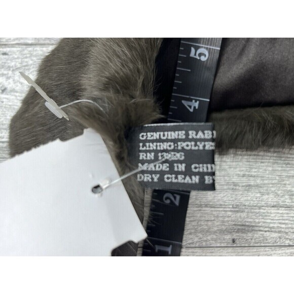 Genuine Brown Rabbit Stole Clip One Size Retro Glam Mob Wife - Picture 7 of 8